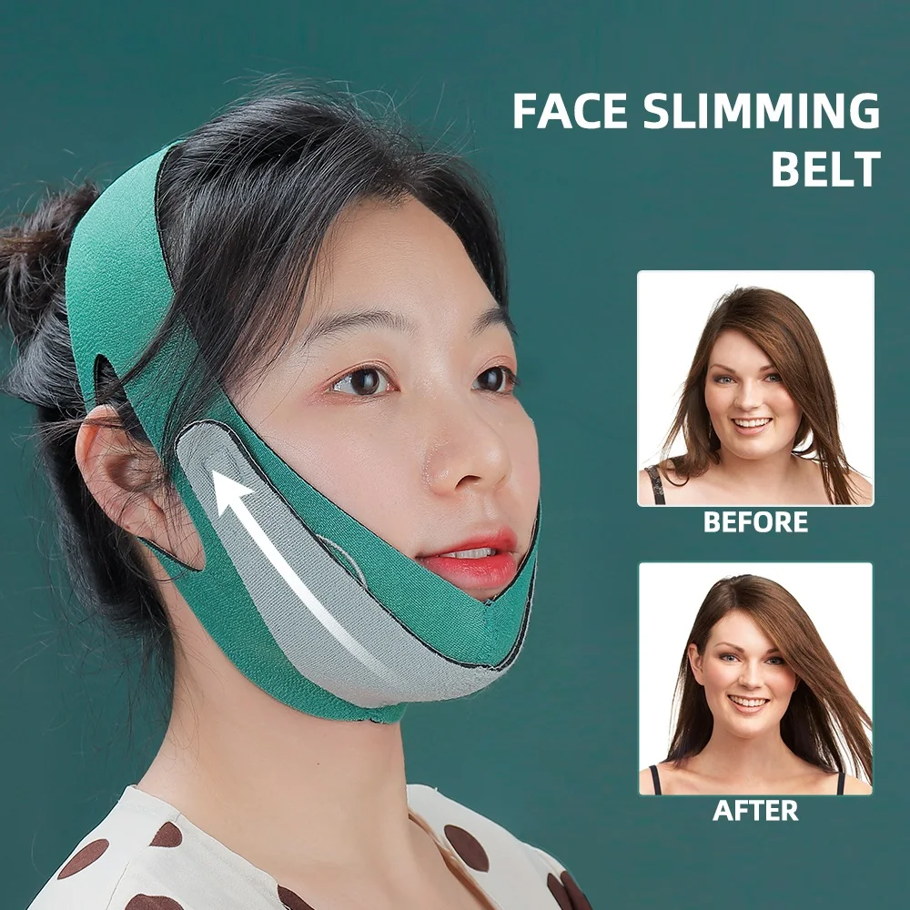 Face Slimming Bandage Graphene Layer V-Face Skin Lifting Belt Chin V-line Up Anti-Swelling Double Chin Removal Tightening Belt