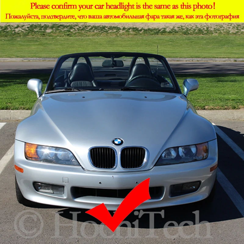 LED Angel Eye kit DTM Style White DRL Cut Style Crystal Angel eyesc For BMW Z3 1999 2000 2001 2002