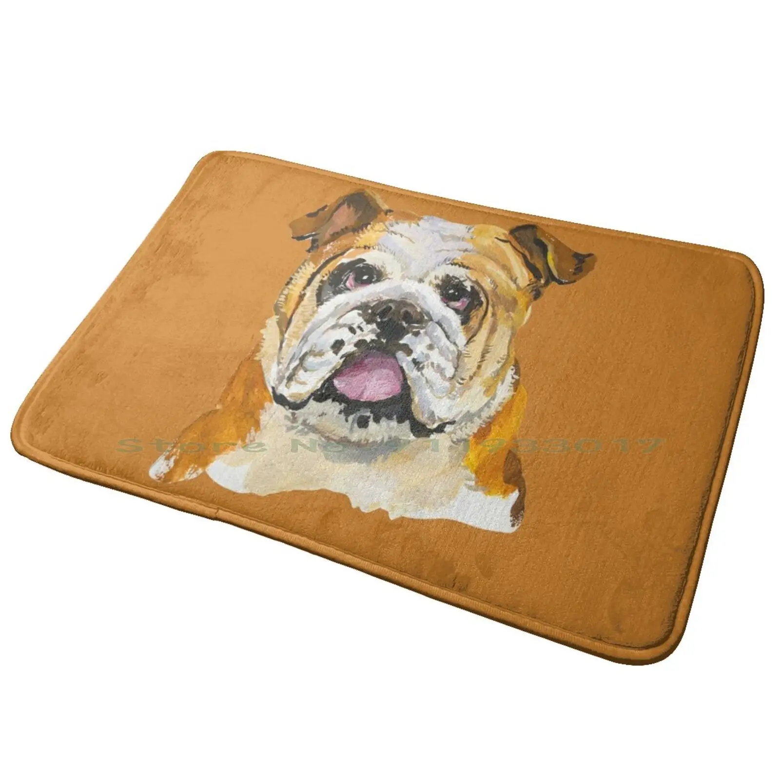 English Bulldog Dog Lover Gifts , English Bulldog Dog Mom , Bulldog Dad , Cute English Bulldog Entrance Door Mat Bath Mat Rug T