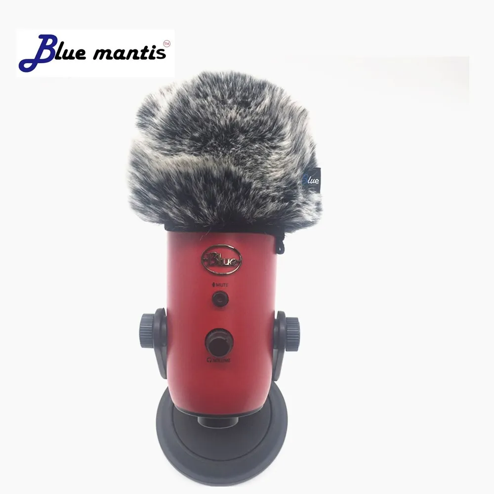 Dead Cat Blue Mantis High Quanlity Outdoor artificial Fur Wind microfono Cover Muff parabrezza Shield per Blue Yeti Sponge Cover