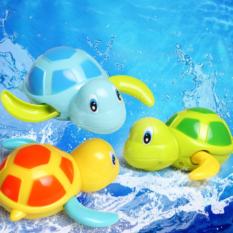 Cute Baby Kids Multi-type Wind Up Animal Tortoise Chain Bathing Shower Clockwork Water Baby Toys Oyuncak Toys for children