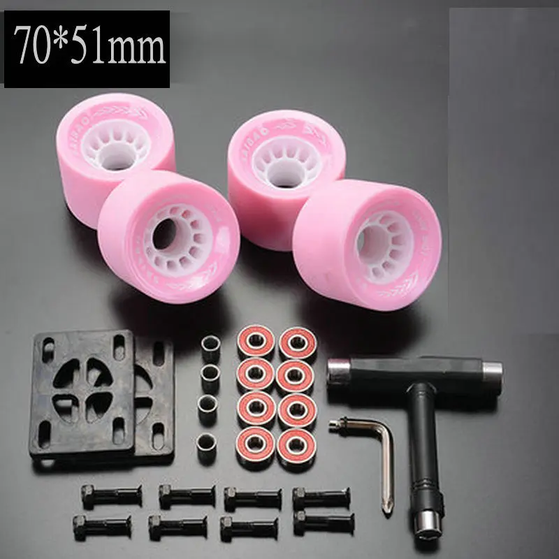 

Long Board Dance Board Skateboard Wheel Double Rocker Brush Street Wheel Skateboard Road Wheel Damping Flash Wheel 70*51mm