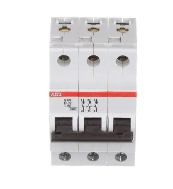 S203-D32 10113756 2CDS253001R0321 Circuit Breaker, 3-Pole, D Curve, 32A, 6kA, 480Y/277VAC, Handle, Screw Terminals