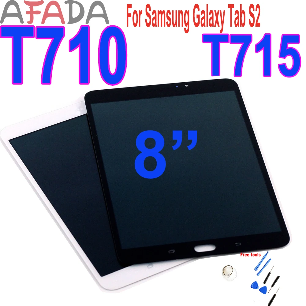 

AAA + ЖК-дисплей для Samsung GALAXY TAB S2 8,0 T715 SM-T715, ЖК-дисплей, дигитайзер сенсорного экрана в сборе, запасные части