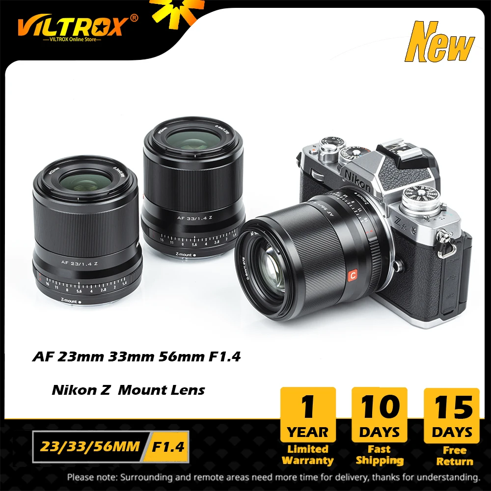 

VILTROX 13mm 23mm 33m 56mm F1.4 for Nikon Z Lens Auto Focus Large Lens Aperture Portrait AF APS-C Lens Nikon Z Mount Camera Lens