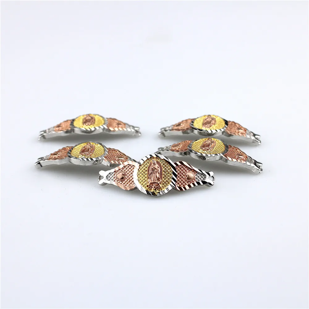 Hot Selling Gold And Silver Plated Religious Pendant Semi Finished Jewelry Production Diy Retro New Design Simple