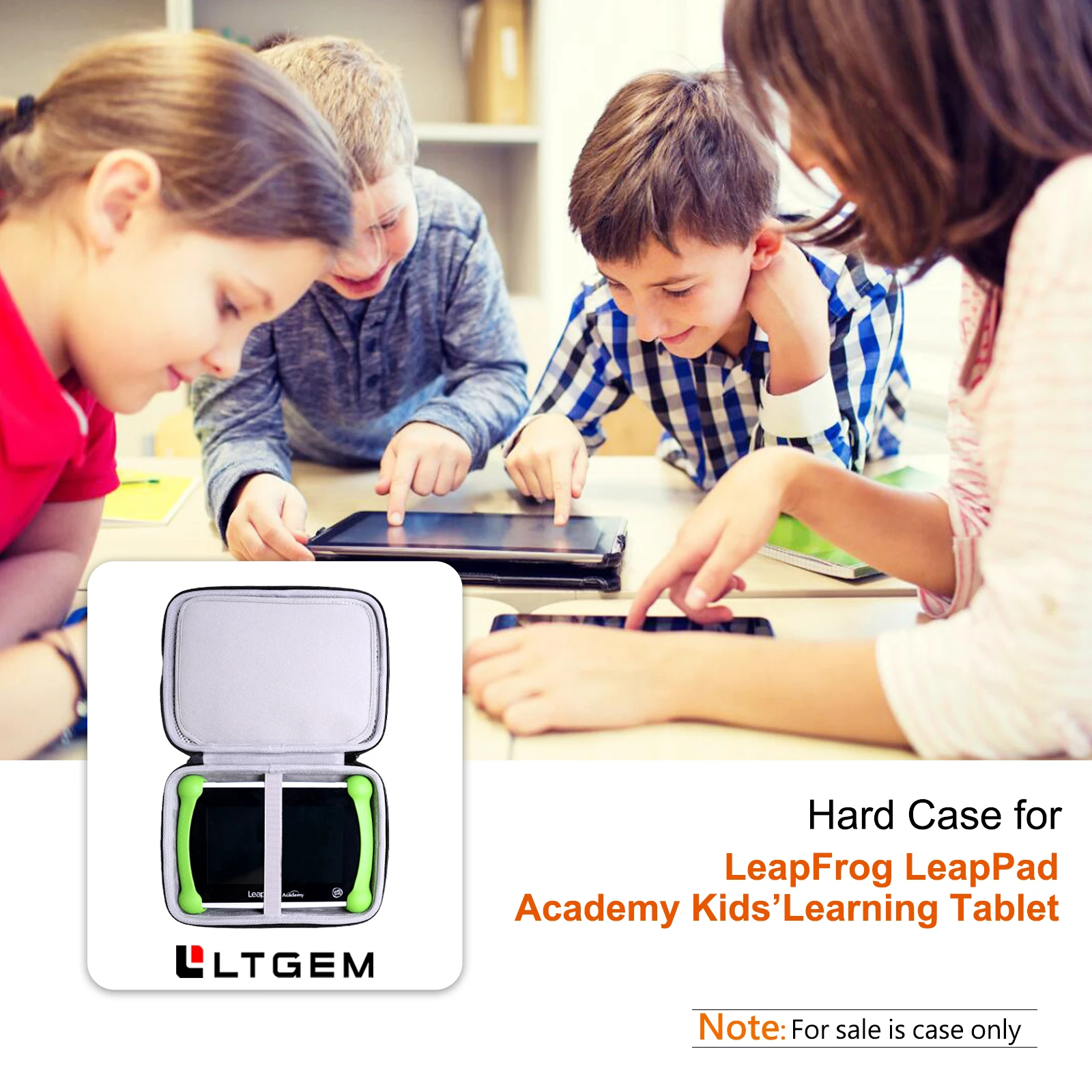 LTGEM 그린 EVA 하드 케이스 LeapFrog LeapPad Academy Kid's Learning Tablet