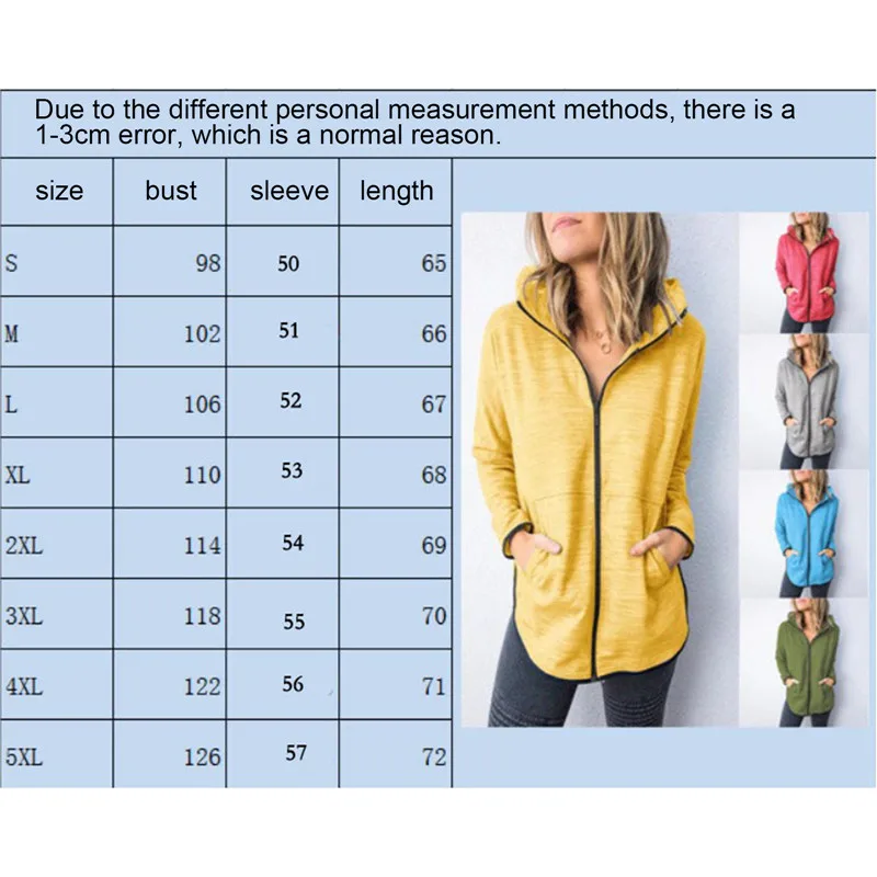 1PC Women's Leisure Autumn And Winter Cotton Blend Coat Zipper Hoodie Sweatshirt For Jogging