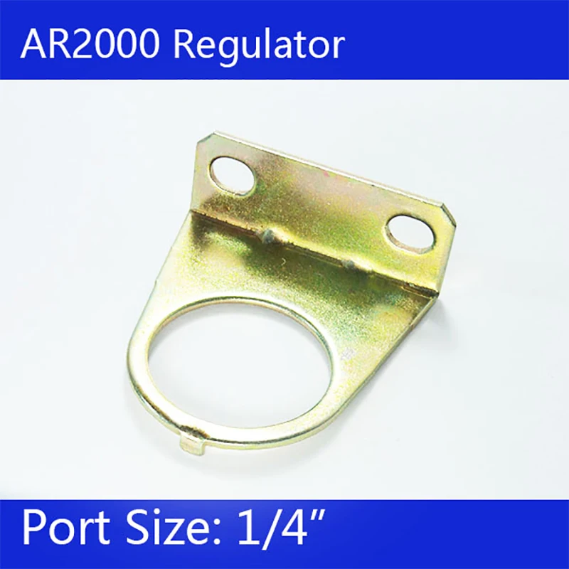 AR2000 G1/4\'\' Air Control Compressor Pressure Relief Regulator Valve with Fitting Gauge and Bracket