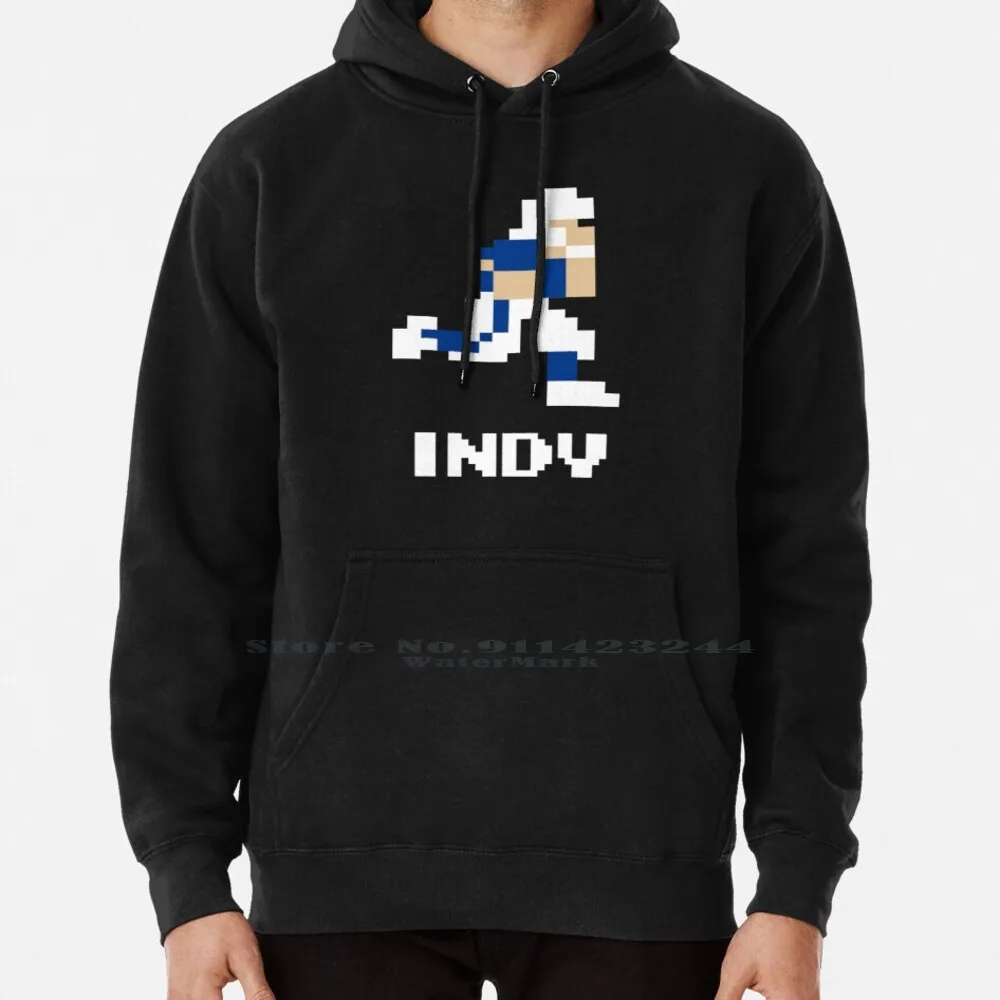 8 Bit Indy Football 1 Hoodie Sweater 6xl Cotton Andrew Luck Peyton Manning Ty Hilton Marvin Harrison Reggie Wayne Football 8