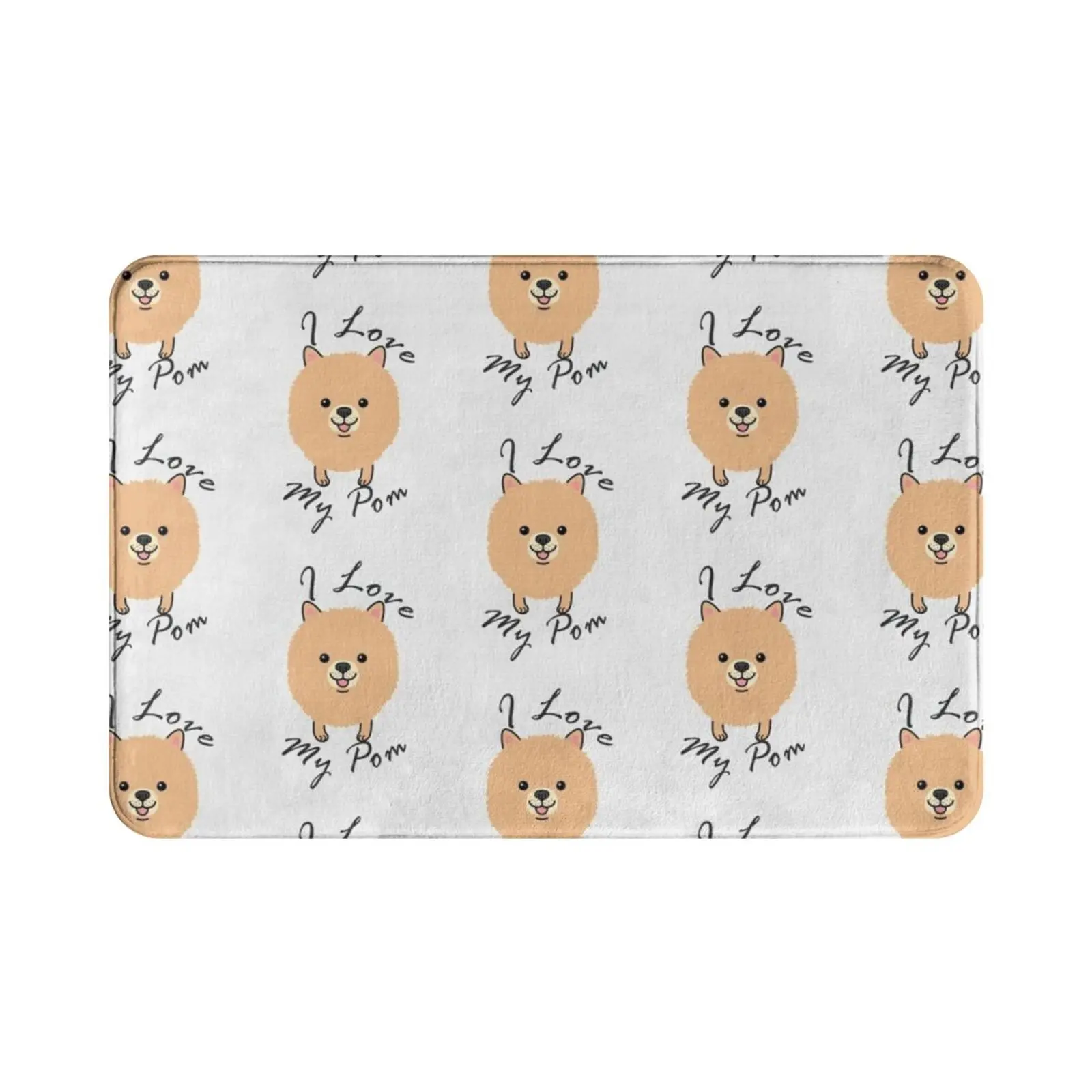 

I Love My Pom. Carpet Mat Rug Cushion Soft Pom Mom Mom Pom Dog Cute Pom Cute Pomeranian Funny Pom Funny Pomeranian