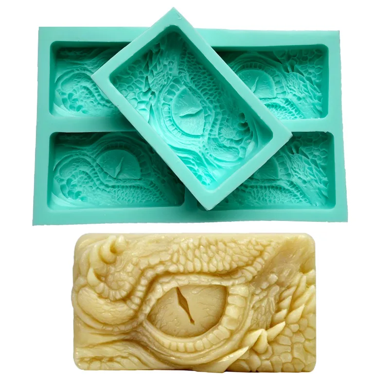 DIY Dragon Eyes Soap Silicone Mould Soap Making Bars Gypsum Clay Wax Resin mold Dinosaurs Dragon mould m224