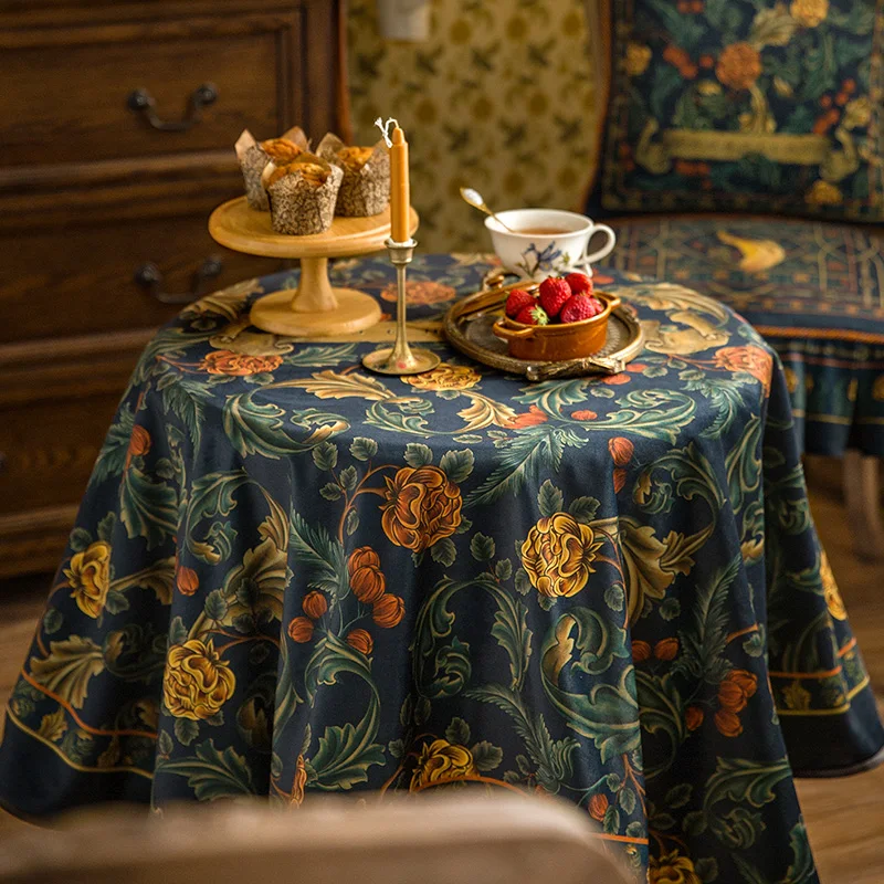 European Vintage Tablecloth Living Room  Decorative Cloth Restaurant Tea Table  Desk Dustproof Tablecloth Advanced Feeling