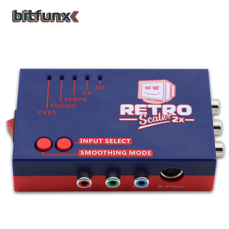 Original Bitfunx RetroScaler2x A/V Converter and Line-doubler for Retro Game Consoles for PS2/N64/NES/SEGA