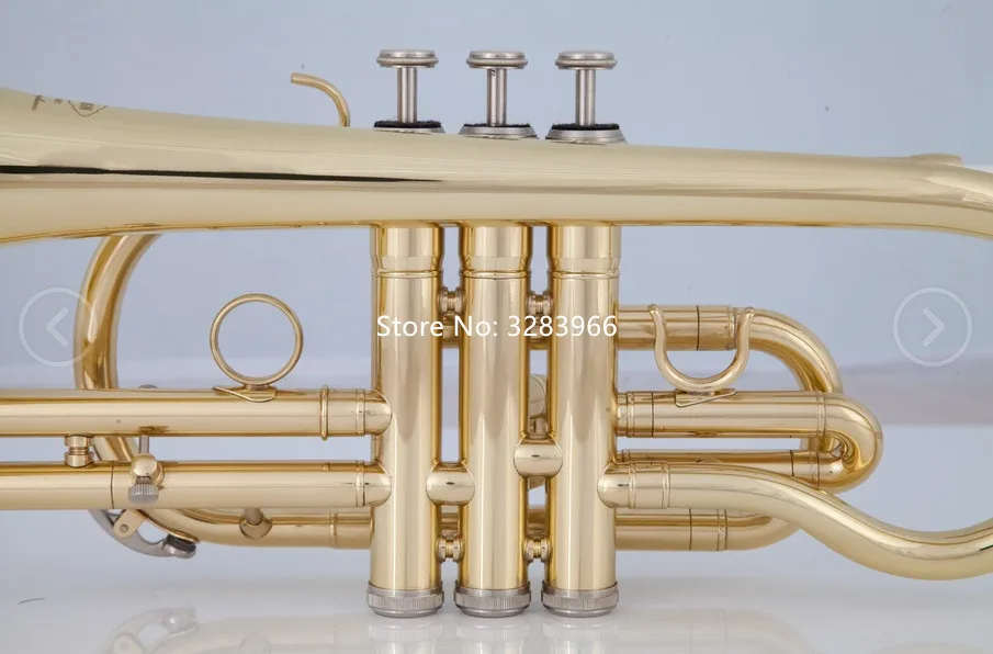 High Quality Bach Golden Bb Cornet Trumpet Brass With Case And Mouthpiece Musical Instruments