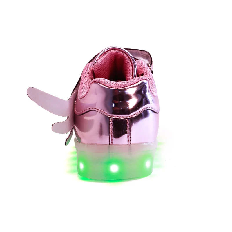 UncleJerry-Zapatillas luminosas con carga USB para niños y niñas, zapatos de moda para correr con luces led