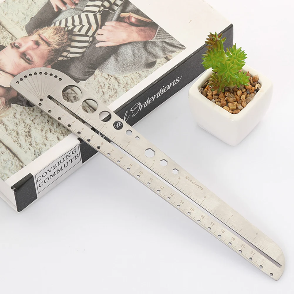 Straight Ruler Clear Scale Angle Meter Stainless Steel student Woodworking Protractor Multifunctional Drawing Ruler