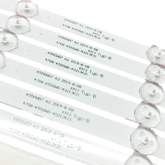 12 جزء/الوحدة 55 بوصة استخدام تلفاز LCD الخلفية شريط 55HUF6501/T3 4708-K550WD-A4213K31 K550WD الألومنيوم 100% جديد