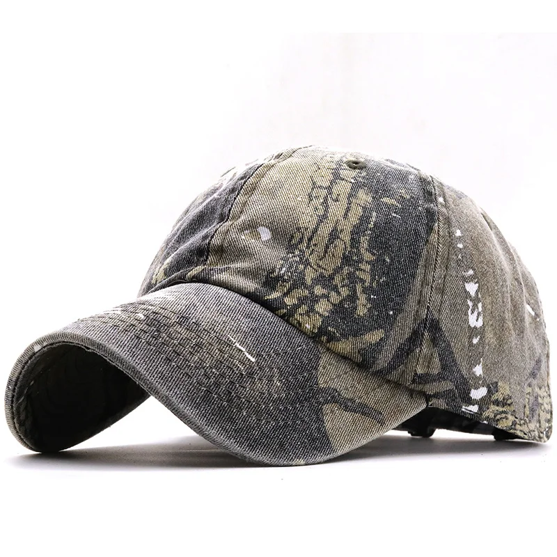 New Camo Washed cotton Men Baseball Cap Fishing Caps Outdoor Hunting Camouflage Jungle Hat Airsoft Tactical Hiking Casquette Hat