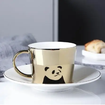 Creative Reflection horse cup Nordic Cartoon Elk anamorphic cup The Mirror Collection Panda mug Père David's Deer