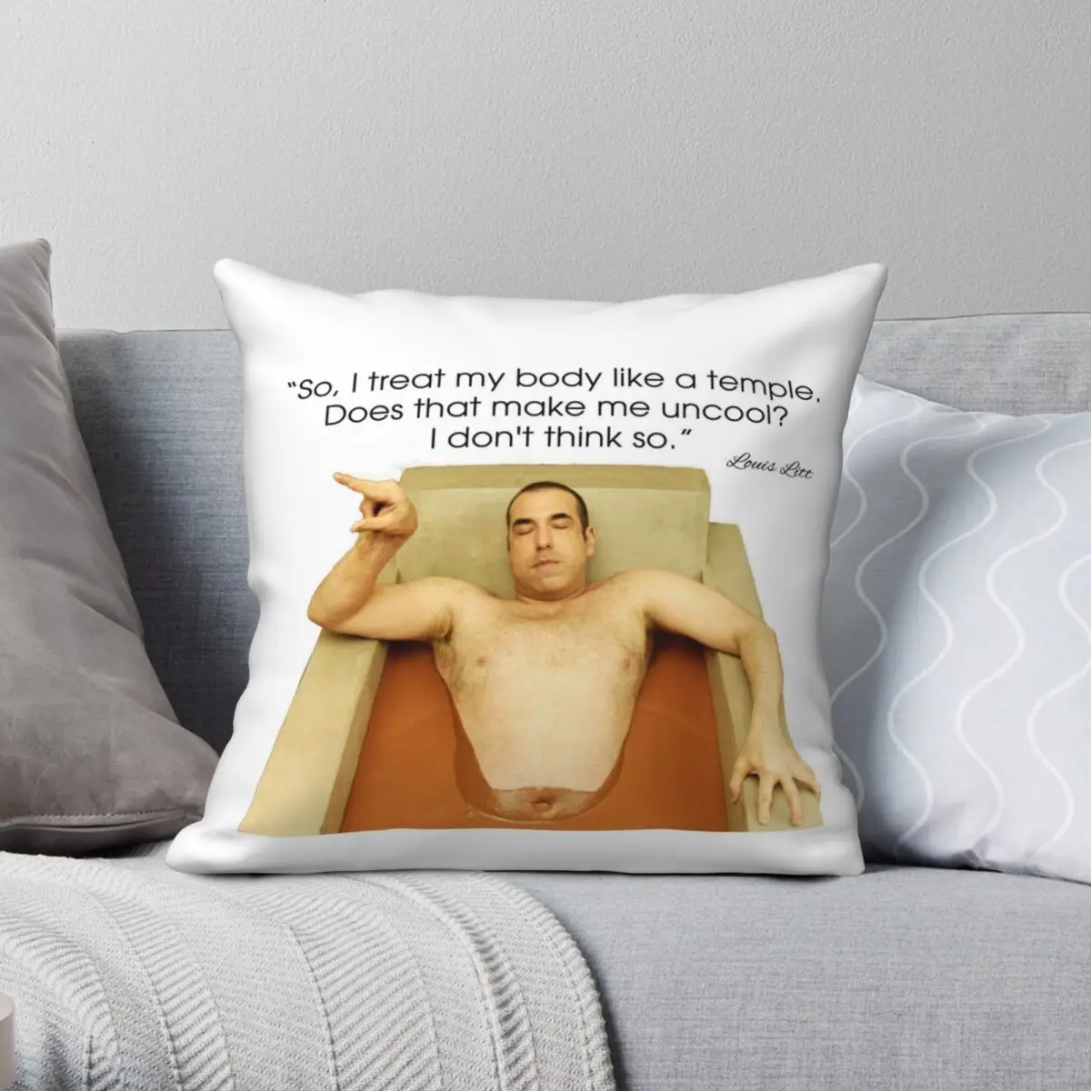 Louis Litt Suits Funny Quote Pillowcase Polyester Linen Velvet Pattern Zip Decor Pillow Case Car Cushion Cover