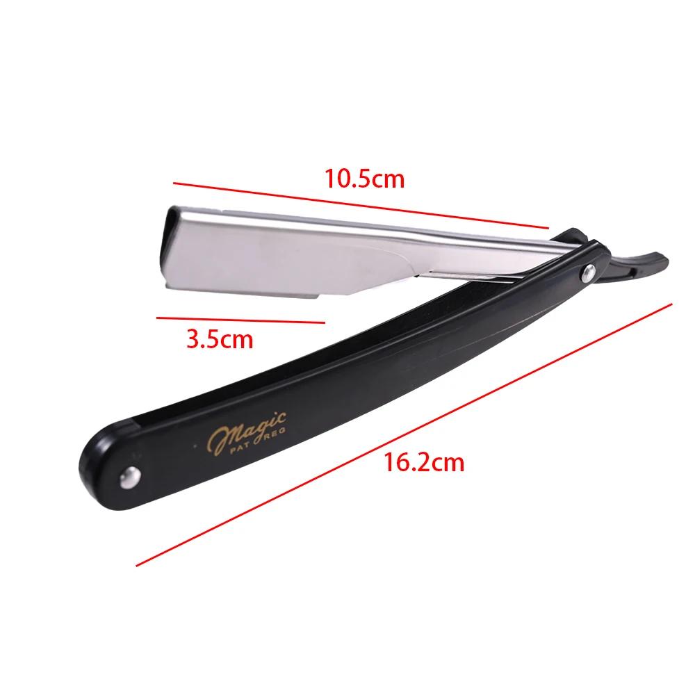 2 Colors Professional Manual Shaver Straight Edge Stainless Steel Razor Shaving Beard Cutter with Blade Shaving