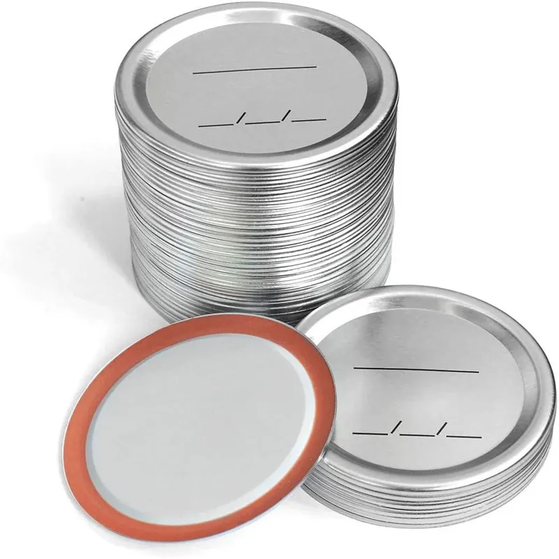 12pcs 70mm 86mm Date Recordable Reusable Universal Jar Lids Wide Mouth Regular Mouth Leak-Proof Seal Lid For Canning Wholesale