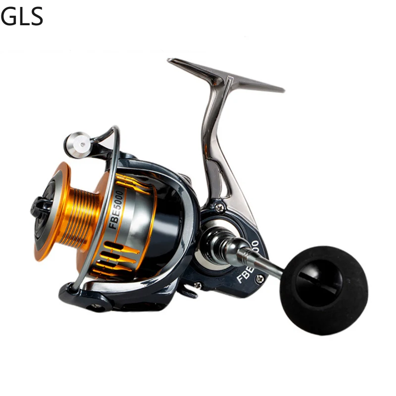 GLS NEW Aluminum Alloy Partial Body Durable Spinning Wheel Gear Ratio 5.0:1/4.7:1 Corrosion-resistant Metal Rocker Fishing Reel