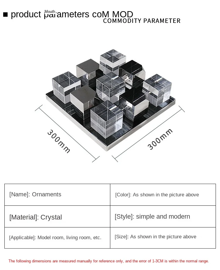 Modern Home Crystal Chess Italian Light Luxury Model Room studio Room Decoration pezzi di scacchi geometrici scacchiera nordica