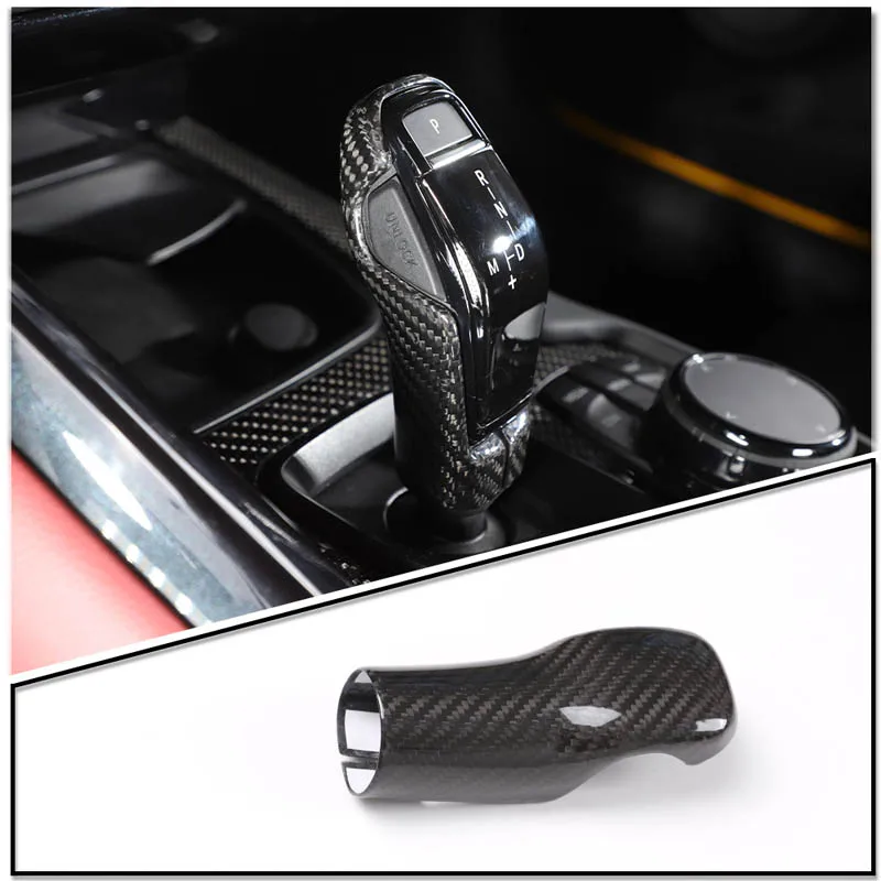 

For Toyota GR Supra A90 A91 2019-2022 Car Center Console Gear Shift Head Cover Trim Real Carbon Fiber Car Interior Accessories