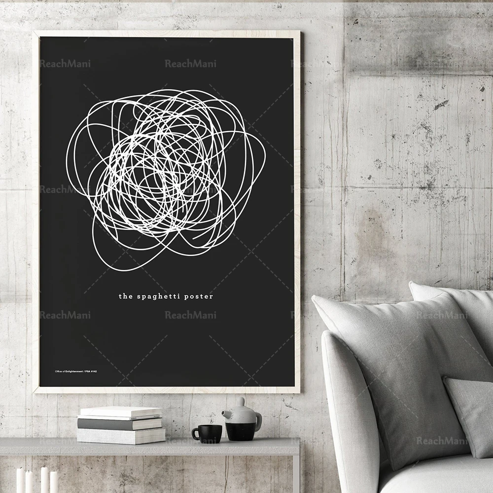 Affiche amusante، Helvetica، typographie، pâtes، drwele، citation، noir et blanc، Art Modern، جدارية فنية، Italie، Architecture، i #3