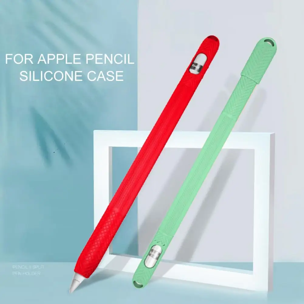 Portable Anti-lost Anti-falling Silicone Pencil Case Cover for Apple Pencil 1