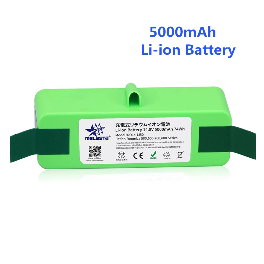 

Melasta 5000mAh Li-ion Battery Replacement for iRobot Roomba 500 600 700 800 Series 620 675 880 860 770 650 640 645 614 595 585