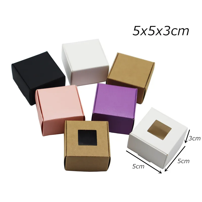 5x5x3cm Kleine Bunte Papier Box Kraft Karton Handgemachte Seife Box, Nette Geschenk Box, schmuck/Süßigkeiten Verpackung Boxen