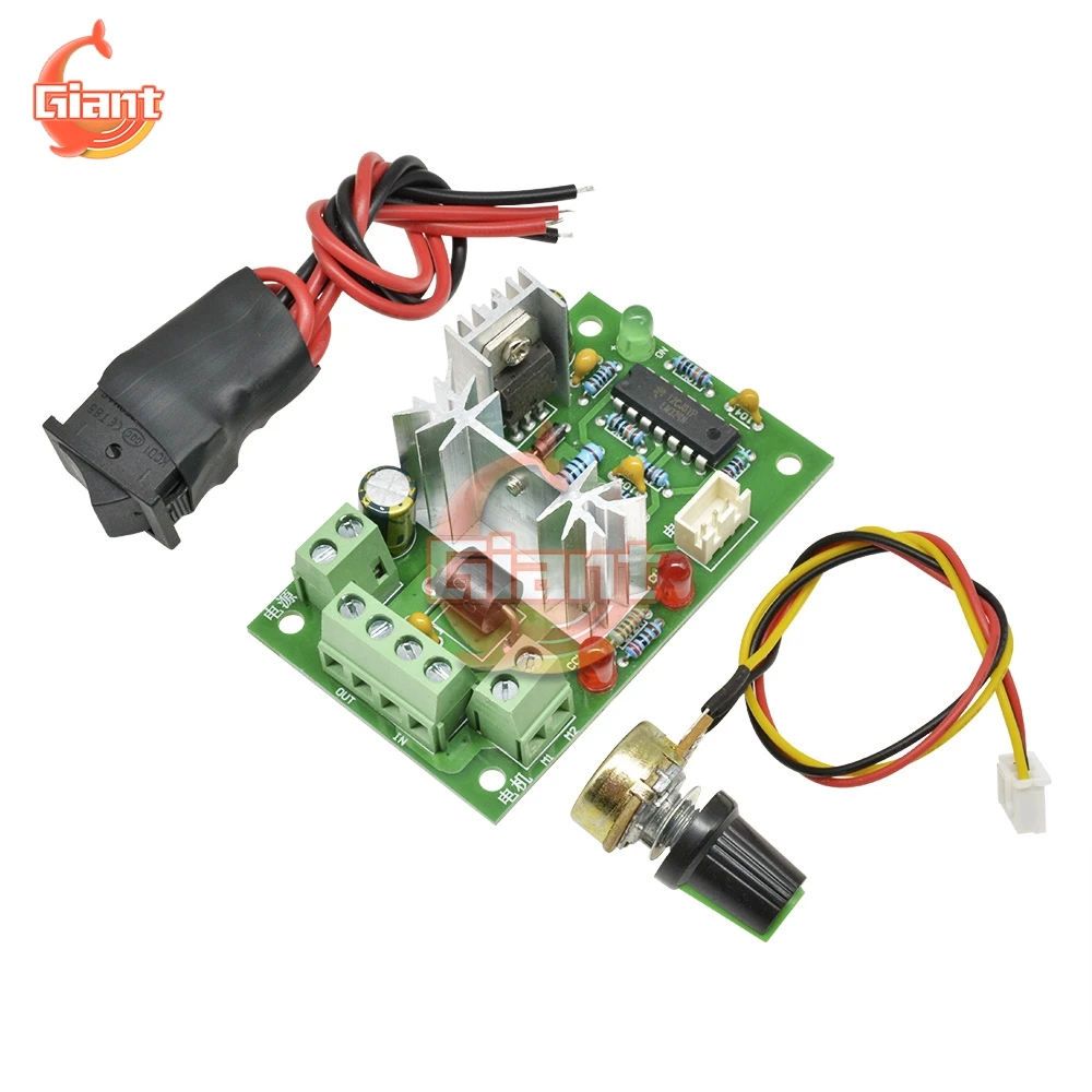 DC6-30V 6a l0371 controlador de velocidade do motor reversível pwm controle para a frente reverso interruptor placa módulo 10a 12v 24v regulador de corrente