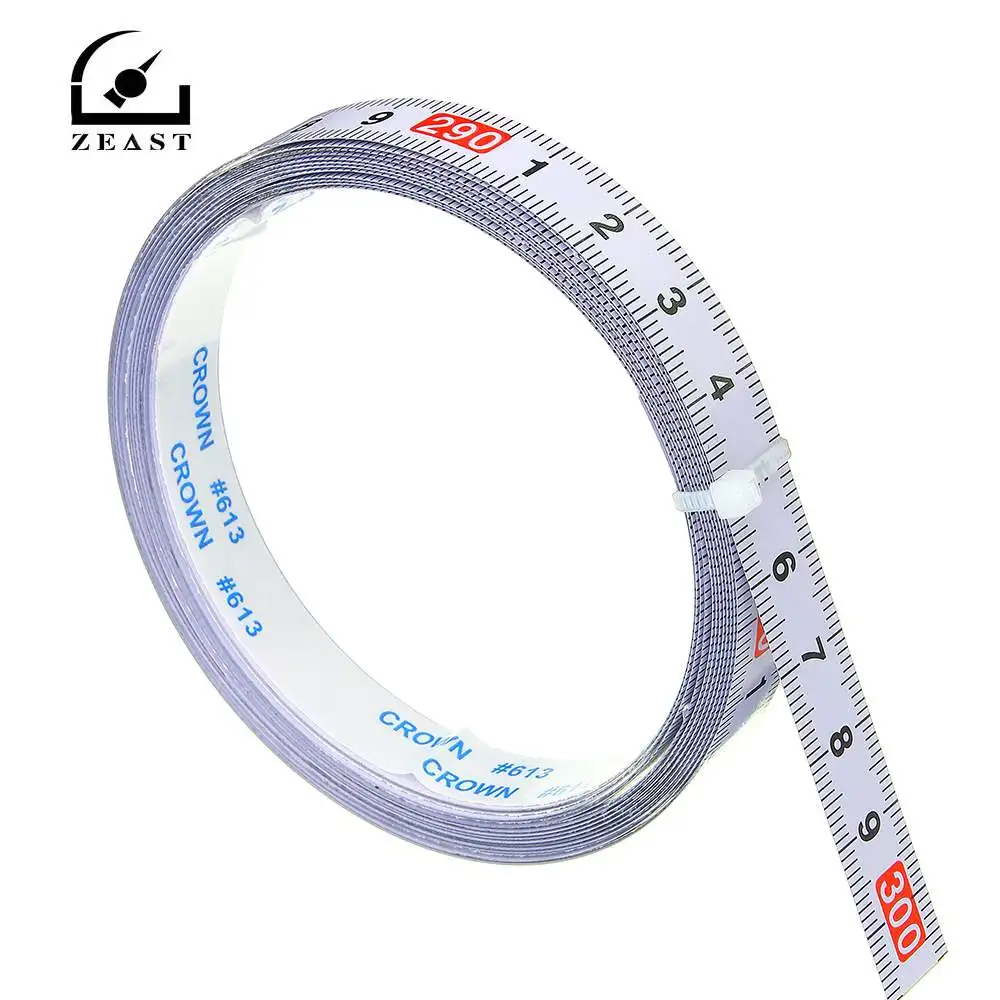 0.8-10m Steel Miter Track Tape Measure Self Adhesive Metric Scale Ruler Rustproof Durable Wear-Resistant Ruler Woodworking Tool