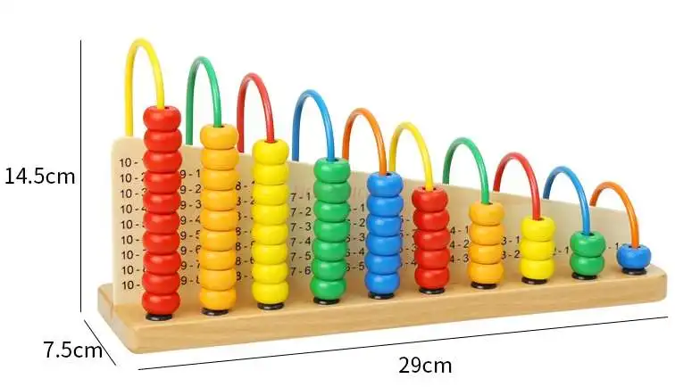 Calculate children's learning tools early education wooden toys first grade math teaching aids counter digital puzzle abacus