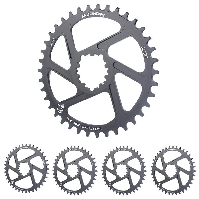 RACEWORK MTB Kurbelgarnitur 170/175mm Mountainbike Kurbel Schmal Breites Kettenblatt 32/34/36/38T 11/12S Fahrrad Kurbelgarnitur Kettenrad Für GXP – Detail 13