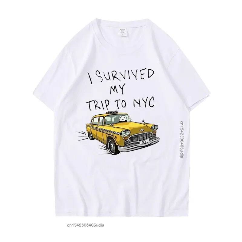 Tom Holland Same Style Tees I Survived My Trip To Nyc Print Tops Casual Cotton Streetwear Men Women Unisex Fashion T Shirt