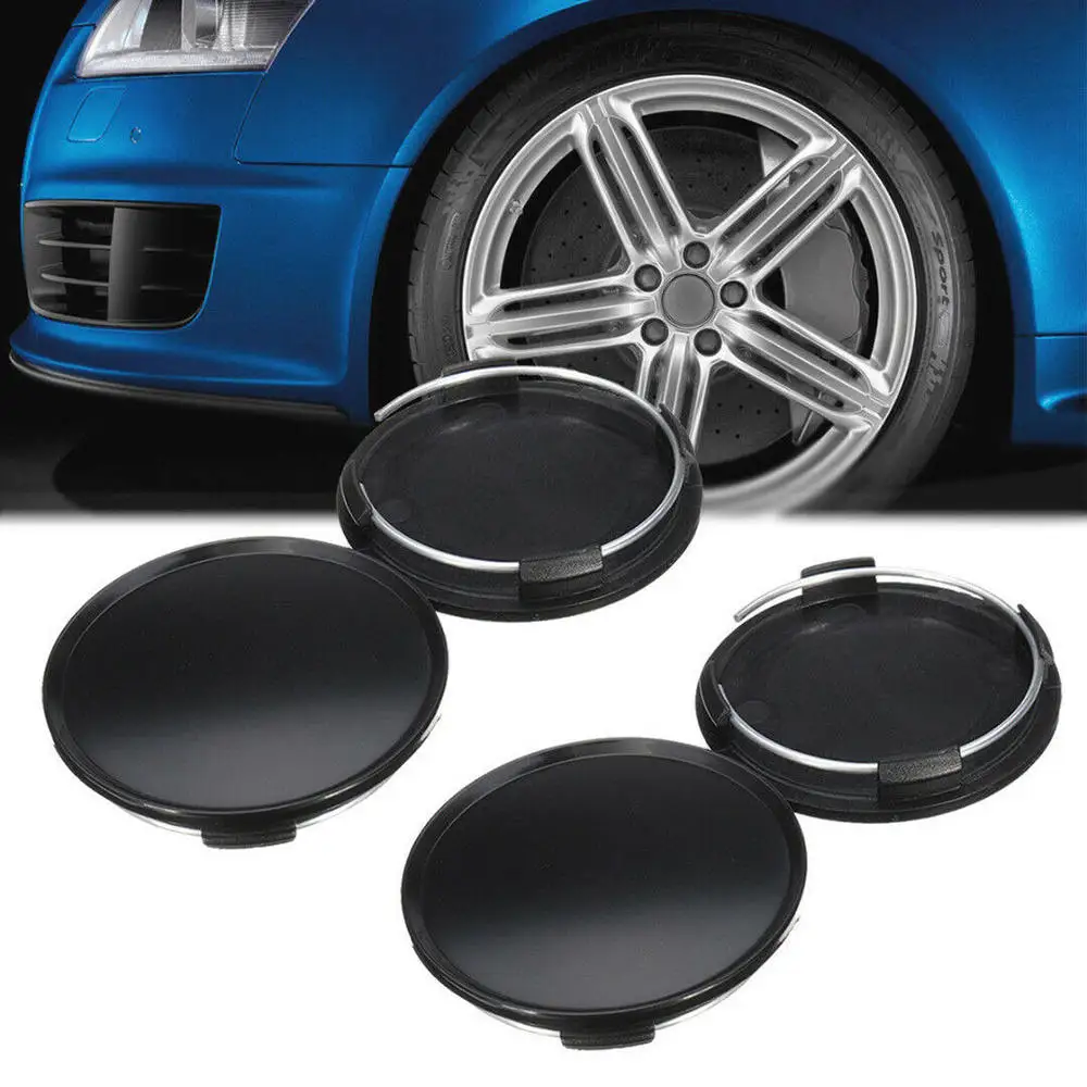 4Pcs/lot 68mm Fit 65mm Logo Black Plastic Car Wheel Center Hubcaps Covers Set Car Wheel Rim Hub Caps Car Styling Accessories