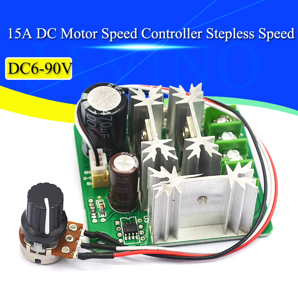 DC 6V-90V 15A Regulator prędkości silnika DC Bezstopniowa regulacja prędkości Szerokość impulsów PWM DC 12V 24V 36V 48V 1000W DC 6V-90V 15A DC Moto