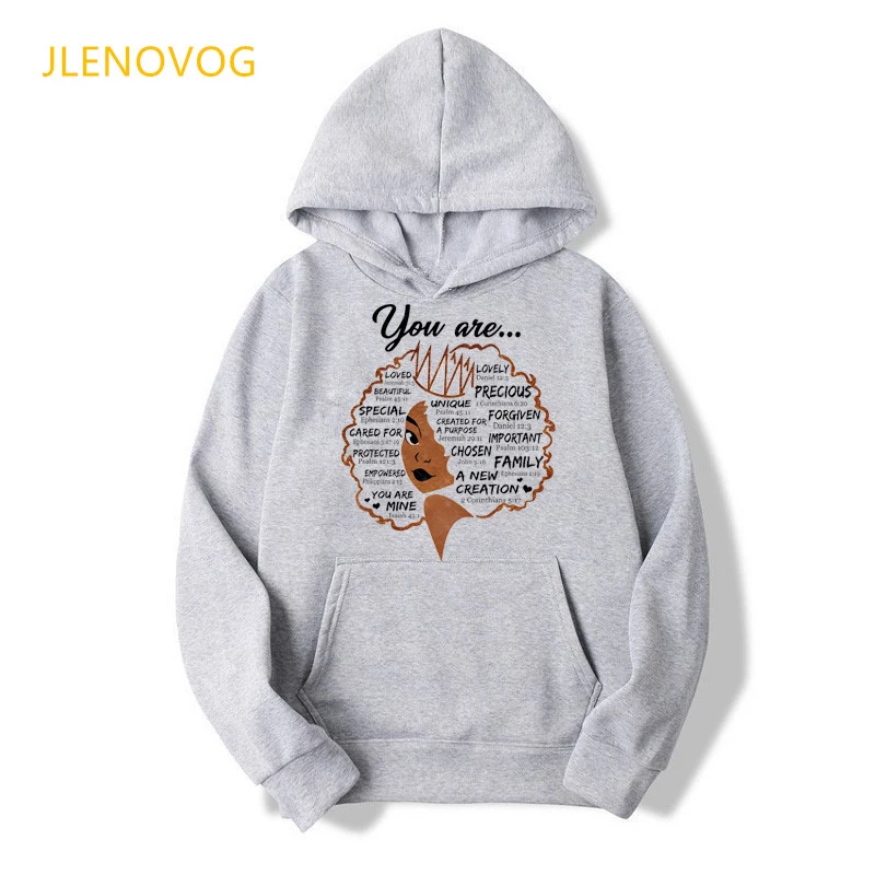 Bạn Amazing Grpahic Áo Hoodie Nữ Thu Đông Quần Áo Đen Cô Gái Đẹp Magic Hoody Đen Sống Vật Chất Áo Top