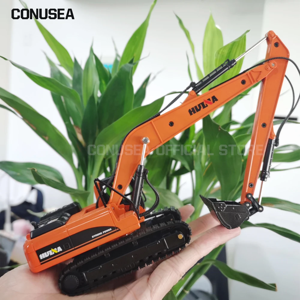 Huina 1722 1/50 Alloy Diecasts & Toy Vehicles Model Digger Long Arm Excavator Truck Car Metal Engineering Vehicle Toy Boy gift