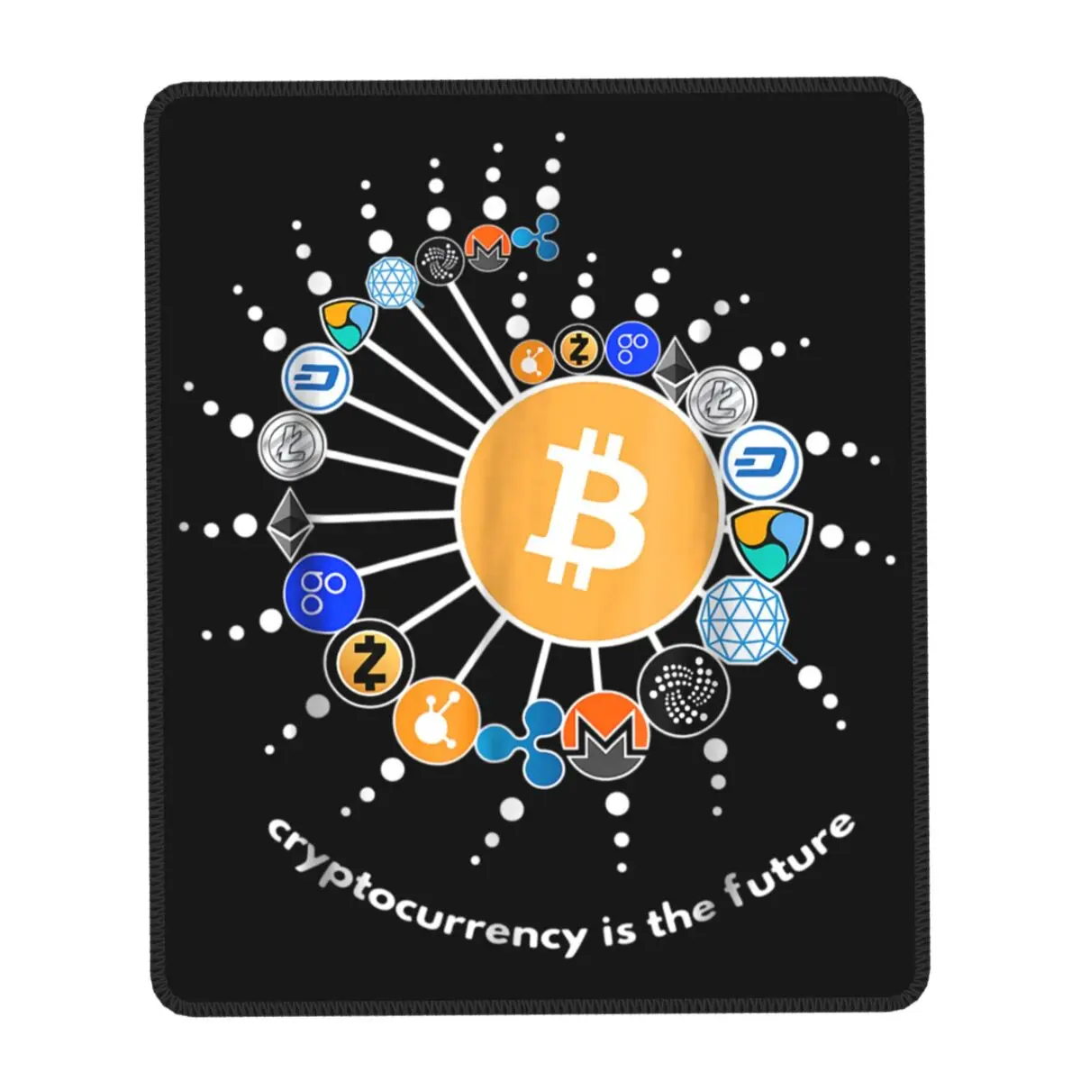 Cryptocurrency Is The Future Computer Mouse Pad Soft Mousepad Anti-Slip Rubber Blockchain Crypto Bitcoin Ethereum Mouse Mat Pads