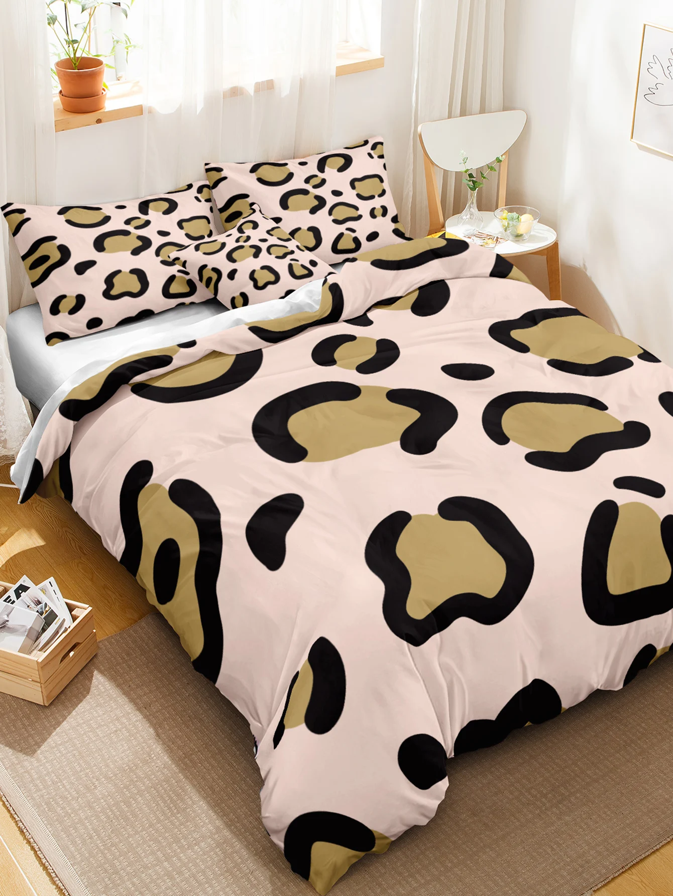 Leopard print Bedding Set Cheetah Duvet Cover Set Wild Life Animal Printed Bedding Set All Size Dropshipper Bedding Set