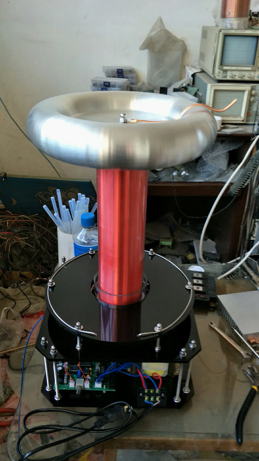 High-tech Flash Tesla Coil Lightning Lightning Production  Lightning Tesla Adjustable arc 0-50 cm 220v