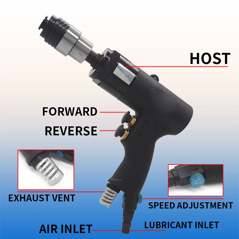 Pneumatic Tapping Machine, Tapping Machine Gun Type Pneumatic Power Thread Machine M3-M12 Tap Drilling Machine