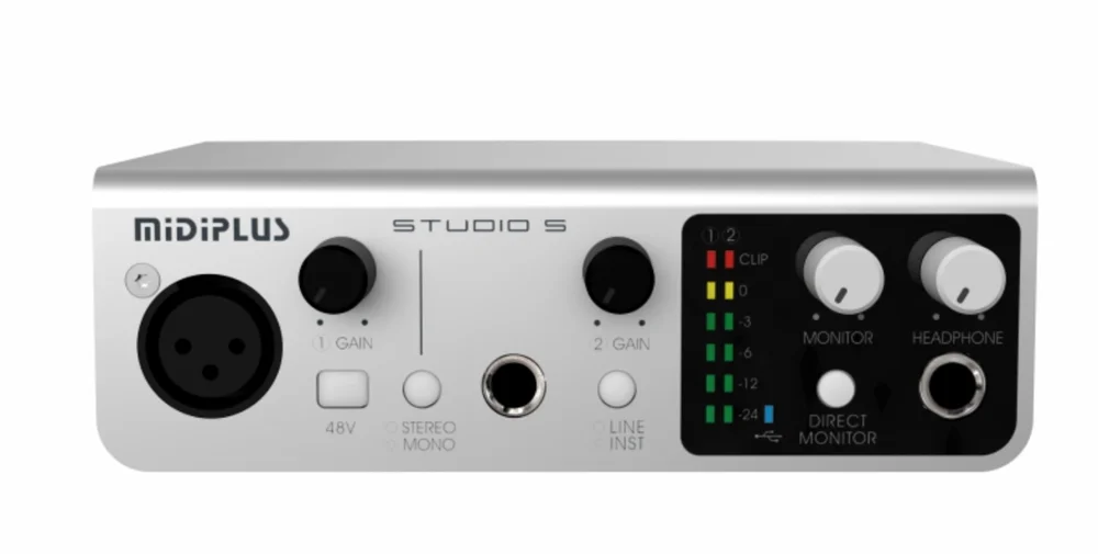 Midiplus Studio S 2×2 USB audio interface high quality professional sound card