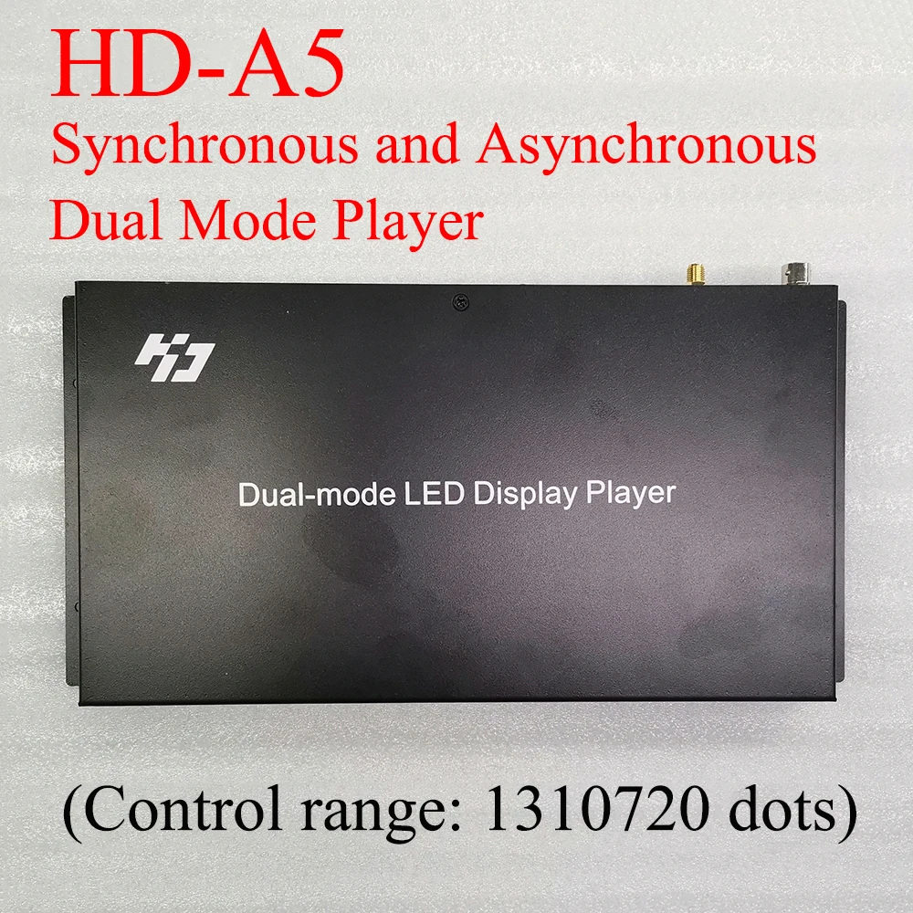 

HD-A5 Synchronous And Asynchronous Dual-Mode Player Full-Color LED Display Screen Controller 1.31 Million Pixels Control Range