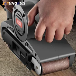 810W Mini Grinding Machine Abrasive Tools 6-speed Belt Sander Grinder Electric Belt Sanding Machine Woodworking Polishing Tool